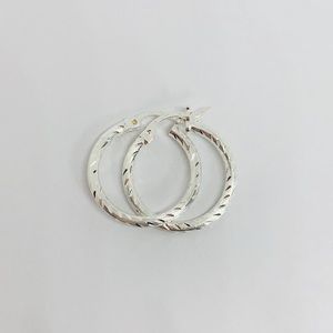 Sterling Silver 925 Small Hoop Earrings 20mm